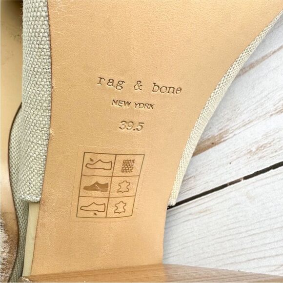 Rag and Bone Leigh Natural Canvas Open Toe Sandal - Picture 12 of 14